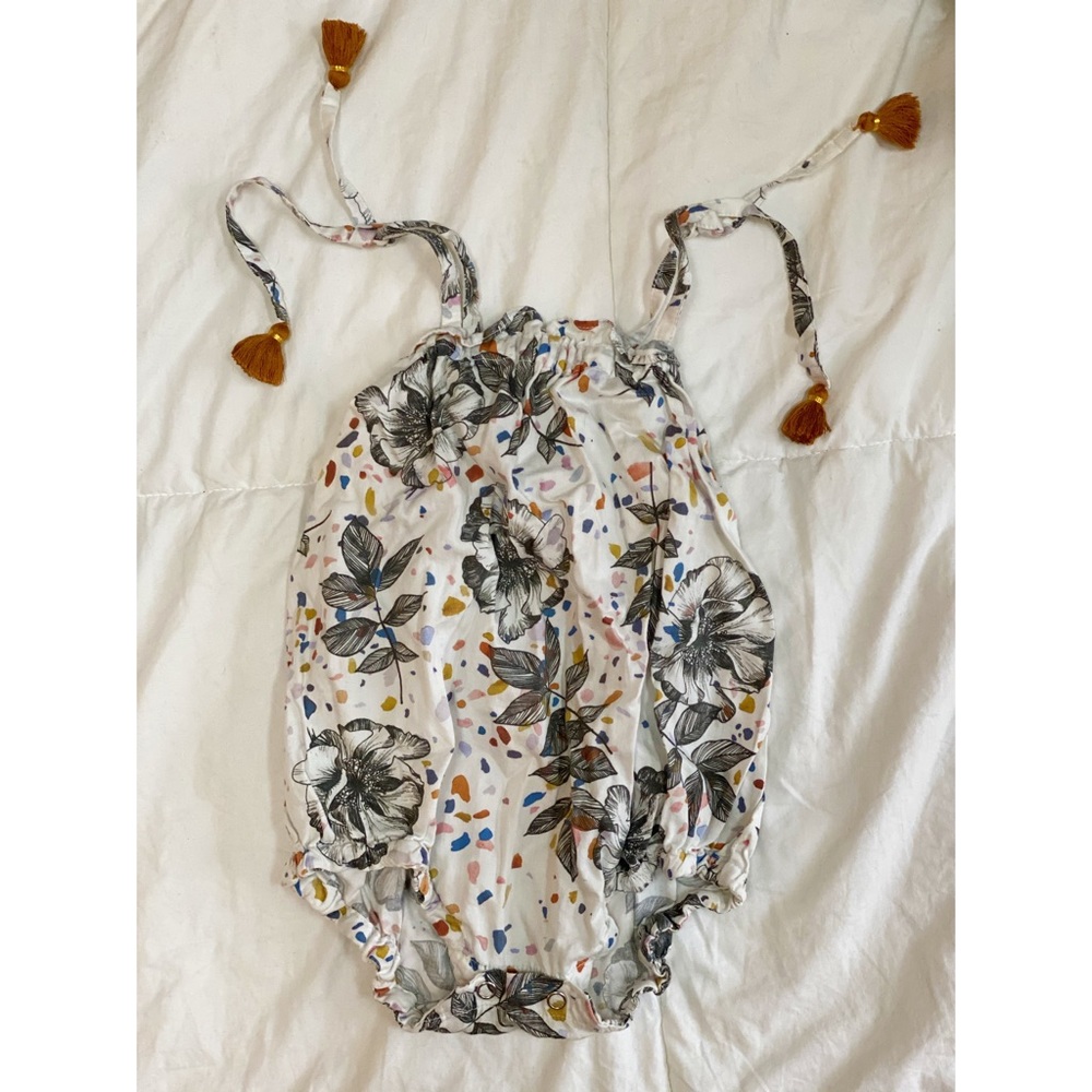 Minabulle || Floral Bubble Onesie with Tassles